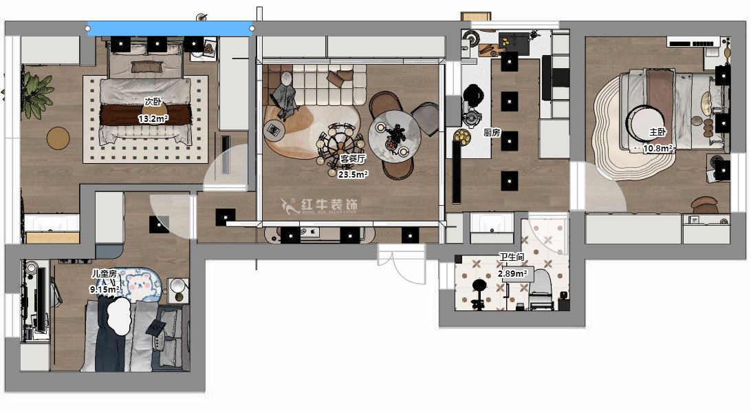 顾娟｜红庙小区18号1单元610室-72㎡-简欧风格｜2室2厅1卫｜旧房装修｜定制家｜全包11